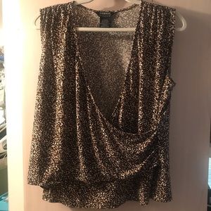 Faux Wrap Stretch Top